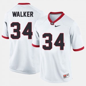 For Men's #34 Herschel Walker UGA Jersey College Football White 358549-721