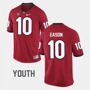 Jacob Eason UGA Jersey Red College Football Kids #10 389552-709