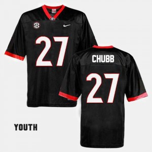 College Football Black Kids #27 Nick Chubb UGA Jersey 831041-223