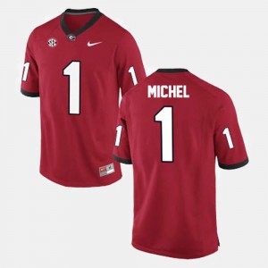 Sony Michel UGA Jersey College Football Men's Red #1 539023-899