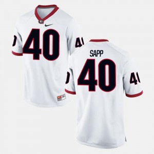 #40 Alumni Football Game Men Theron Sapp UGA Jersey White 378534-807