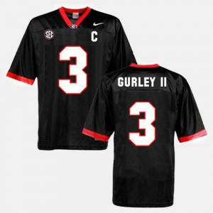 Black #3 Todd Gurley II UGA Jersey Men College Football 216883-747