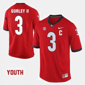 Red #3 College Football Todd Gurley II UGA Jersey Kids 581952-518