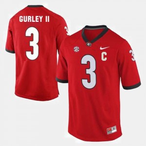 #3 Todd Gurley II UGA Jersey For Men College Football Red 434488-209