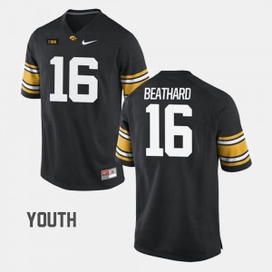 College Football Youth(Kids) Black C.J. Beathard Iowa Jersey #16 787425-900