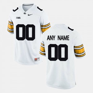 White #00 For Men Iowa Custom Jersey College Limited Football 224617-868