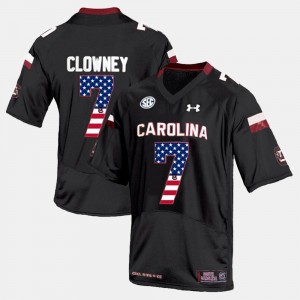 US Flag Fashion Black For Men #7 Jadeveon Clowney South Carolina Jersey 635789-430