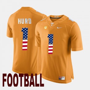Jalen Hurd UT Jersey US Flag Fashion #1 Orange Mens 574218-271