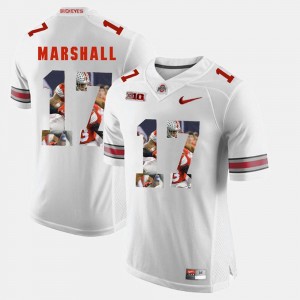 White #17 Pictorial Fashion Jalin Marshall OSU Jersey For Men 851586-182