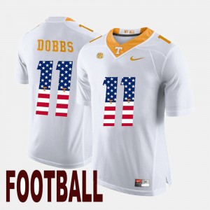 White Men's US Flag Fashion Joshua Dobbs UT Jersey #11 756023-341