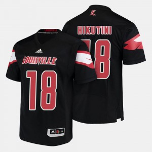 #18 College Football Men's Cole Hikutini Louisville Jersey Black 653561-552