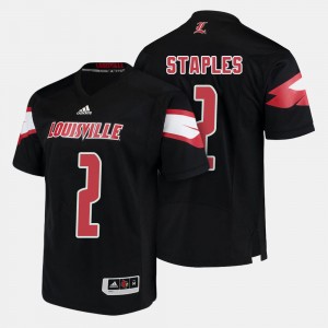 College Football Black #2 Men's Jamari Staples Louisville Jersey 532231-393
