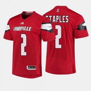 College Football Red #2 Jamari Staples Louisville Jersey For Men 654311-181