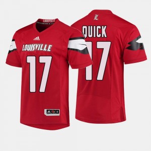 #17 Red James Quick Louisville Jersey College Football Mens 588349-928