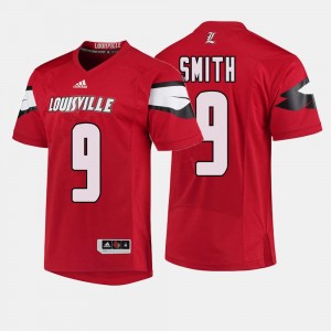 #9 Red For Men's College Football Jaylen Smith Louisville Jersey 895669-423