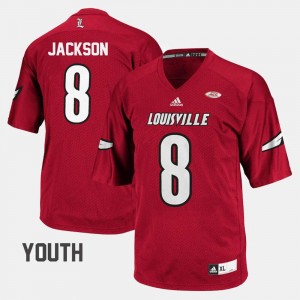 #8 Kids Red Lamar Jackson Louisville Jersey College Football 793243-744