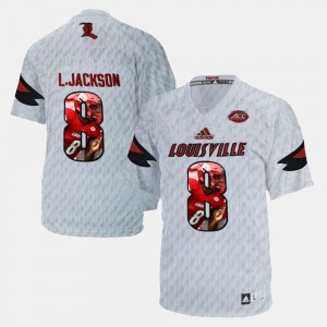 Player Pictorial Men Lamar Johnson Louisville Jersey #8 White 226800-572