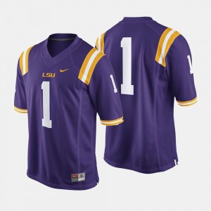For Men Purple College Football #1 LSU Jersey 876073-312