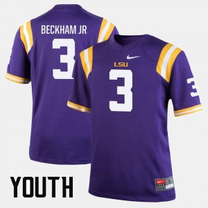 Alumni Football Game #3 Kids Purple Odell Beckham Jr LSU Jersey 940459-537