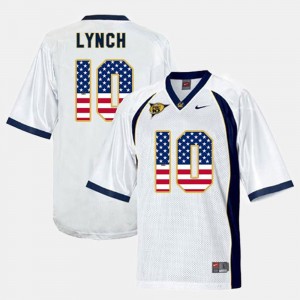 For Men Marshawn Lynch Cal Bears Jersey US Flag Fashion #10 White 312829-509