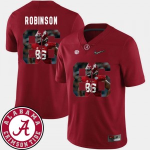 Football Pictorial Fashion Mens A'Shawn Robinson Alabama Jersey #86 Crimson 455927-992