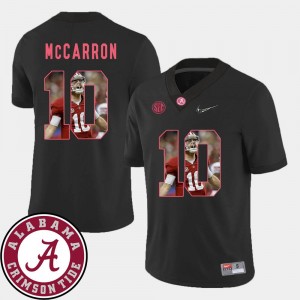 For Men's AJ McCarron Alabama Jersey Pictorial Fashion #10 Football Black 638898-485