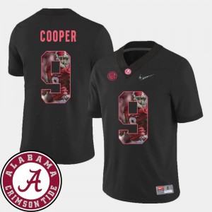 Amari Cooper Alabama Jersey For Men's #9 Black Pictorial Fashion Football 476907-243