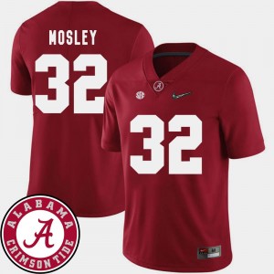 C.J. Mosley Alabama Jersey Crimson 2018 SEC Patch #32 Men's College Football 968428-206