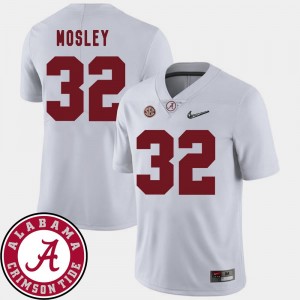 College Football 2018 SEC Patch #32 Mens C.J. Mosley Alabama Jersey White 835891-164