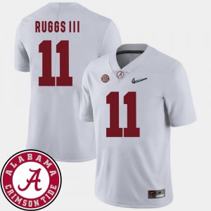 2018 SEC Patch #11 Men's Henry Ruggs III Alabama Jersey College Football White 853248-115