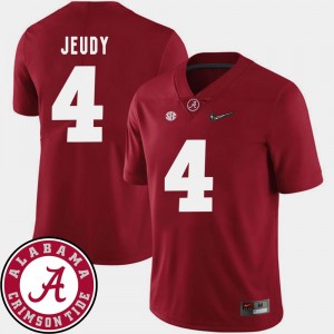 Crimson 2018 SEC Patch #4 College Football Jerry Jeudy Alabama Jersey Mens 493351-948
