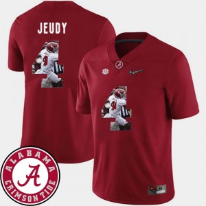 #4 For Men Jerry Jeudy Alabama Jersey Pictorial Fashion Crimson Football 274356-814