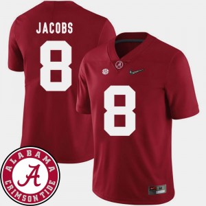 #8 College Football Crimson 2018 SEC Patch For Men Josh Jacobs Alabama Jersey 900712-857