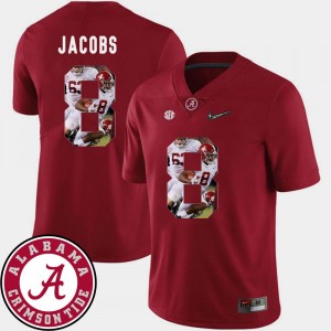 Josh Jacobs Alabama Jersey Pictorial Fashion #8 Crimson Football Men 701529-335