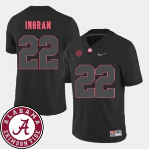 #22 Black Mark Ingram Alabama Jersey 2018 SEC Patch For Men's College Football 544042-630