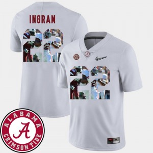 Mark Ingram Alabama Jersey Pictorial Fashion #22 White Football Mens 304087-185