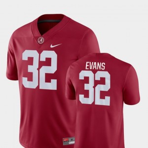 For Men's Game Crimson #32 College Football Rashaan Evans Alabama Jersey 867820-362