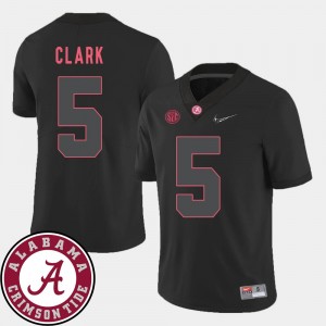 College Football Ronnie Clark Alabama Jersey 2018 SEC Patch Black #5 Men's 559130-399