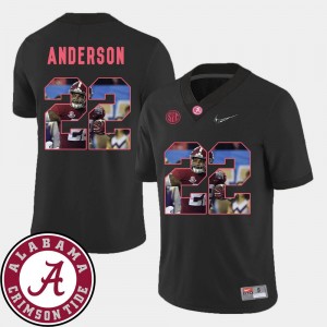 Ryan Anderson Alabama Jersey Football Pictorial Fashion Black For Men's #22 421365-694
