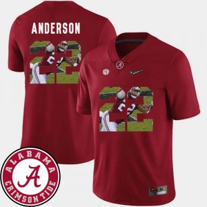 #22 Crimson Football Ryan Anderson Alabama Jersey For Men's Pictorial Fashion 478600-759