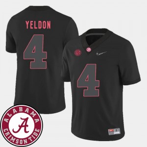 Black T.J. Yeldon Alabama Jersey For Men 2018 SEC Patch #4 College Football 220349-381
