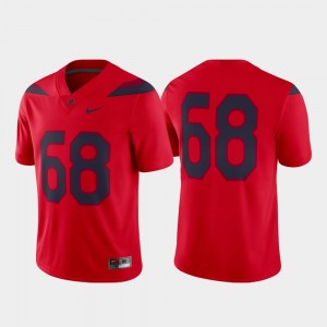 Arizona Jersey Alternate College Football For Men's Game #68 Red 943320-375