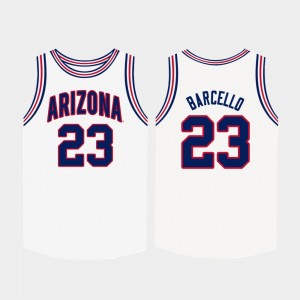 Alex Barcello Arizona Jersey White Mens College Basketball #23 759766-444