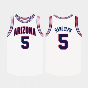 #5 Men's White College Basketball Brandon Randolph Arizona Jersey 636280-538