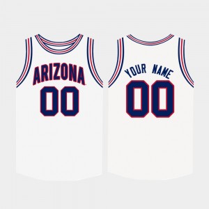 For Men College Basketball White Arizona Custom Jerseys #00 127289-556