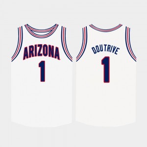 White Mens Devonaire Doutrive Arizona Jersey #1 College Basketball 723444-976