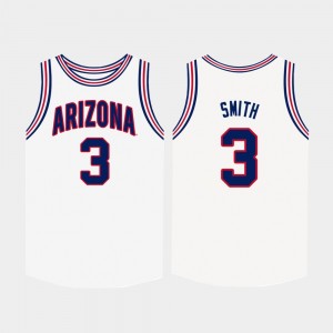 College Basketball #3 White For Men's Dylan Smith Arizona Jersey 323367-820