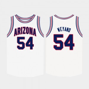 Matt Weyand Arizona Jersey #54 College Basketball For Men White 950277-538