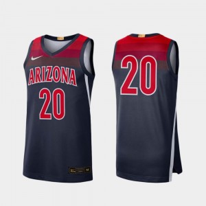 Arizona Jersey Limited College Basketball #20 For Men's Navy 300695-409