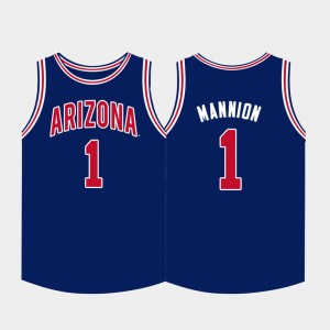 For Men #1 Navy College Basketball Nico Mannion Arizona Jersey 228500-328